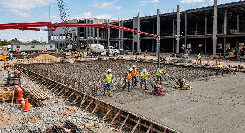 Commercial Slab Construction in Covington, GA