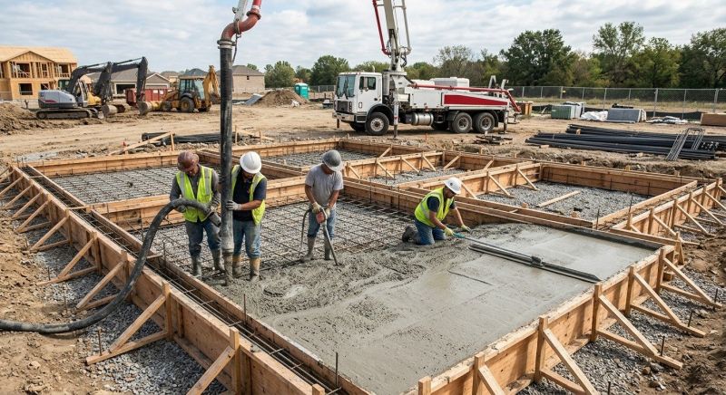 Foundation Wall Pouring in Mansfield, GA