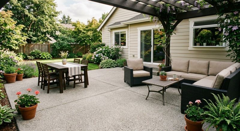 Concrete Patio Installation project example
